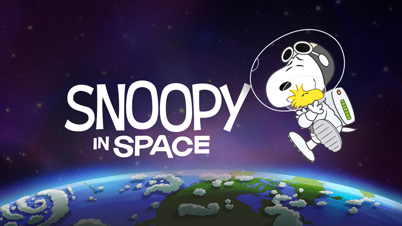 “Snoopy in Space” başlık ekranı.