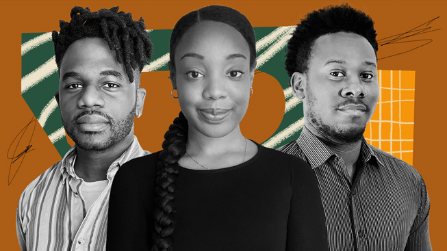 Ashley McKoy, Ositanachi Otugo og Harold Lomotey.