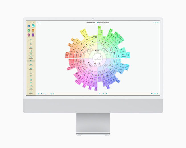 Yılın Mac Uygulaması MacFamilyTree’den bir görsel.
