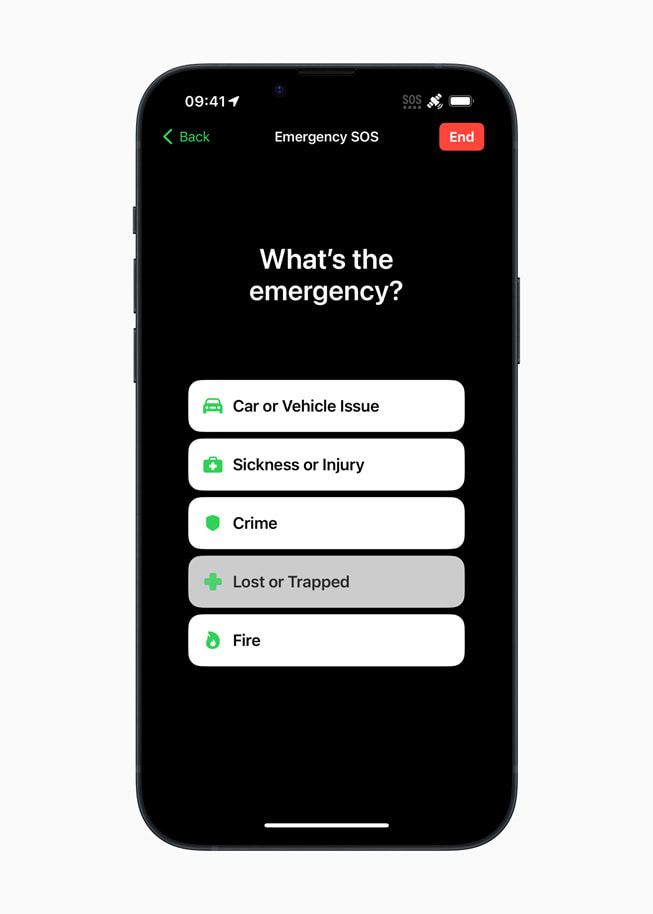Vraag uit de korte vragenlijst op iPhone 14 Plus: ‘Wat is het noodgeval?’