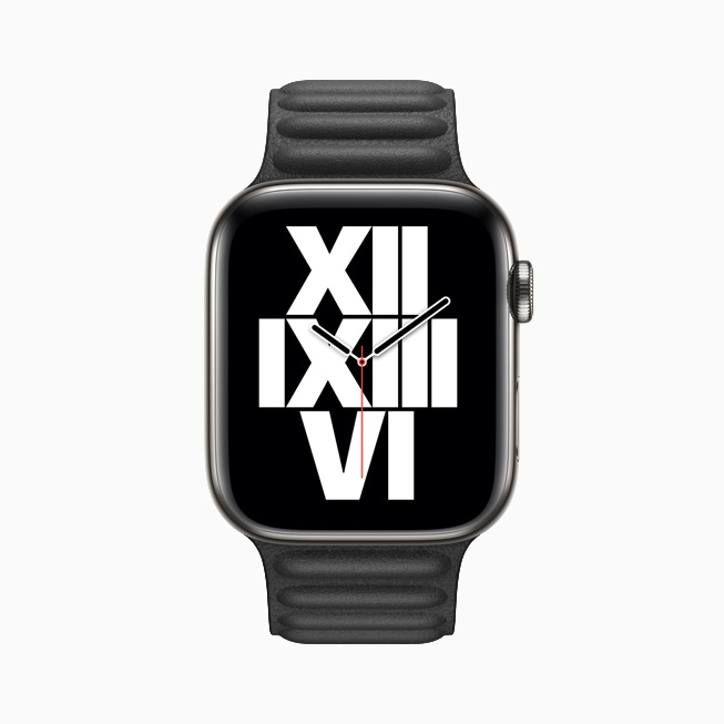 Apple Watch Series 6’da Typograph kadranı.