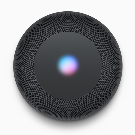 俯瞰角度的 HomePod 視圖。