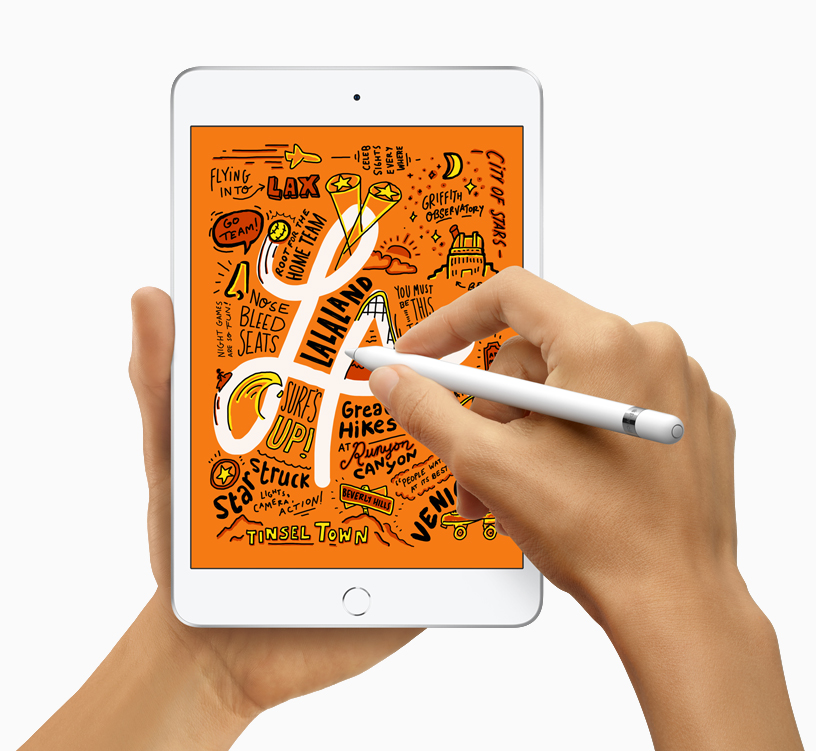 iPad miniとApple Pencil。