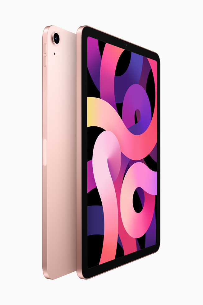 İki role altın iPad Air sırt sırta.