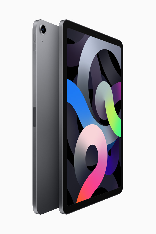 İki uzay grisi iPad Air sırt sırta.