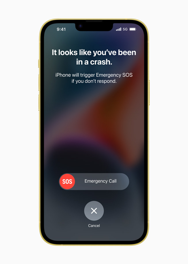 iPhone’da Trafik Kazası Algılama özelliği gösteriliyor.