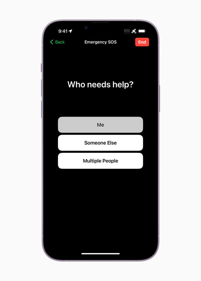 Un écran d’iPhone avec un message demandant à l’utilisateur qui a besoin d’aide.