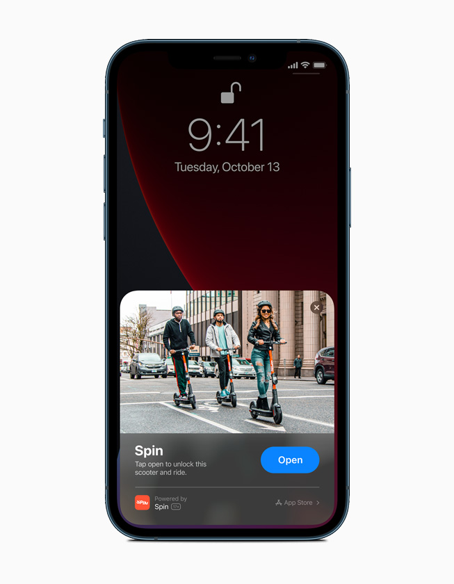 iPhone 12 Pro’da bir App Clip.