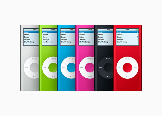 iPod nano (2. nesil) gösteriliyor.