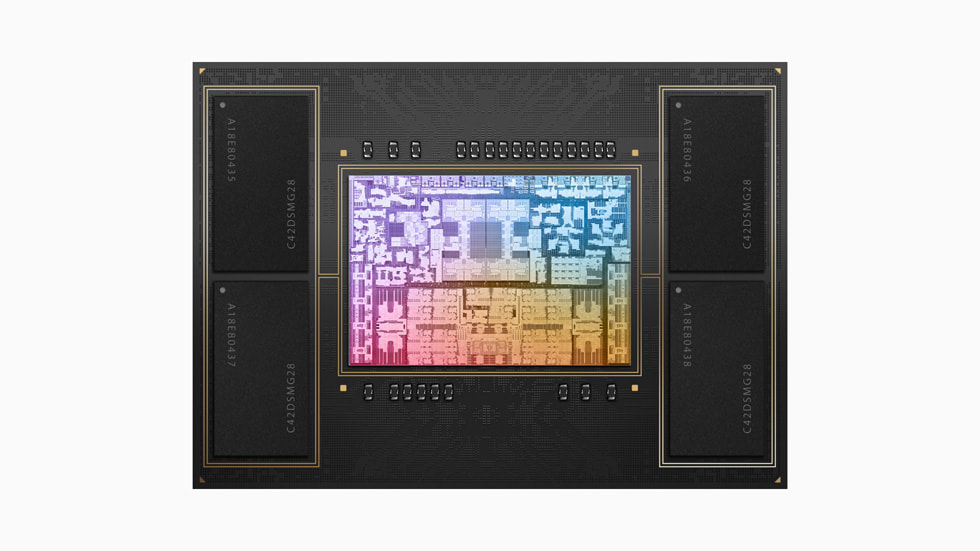 M2 Proチップの内部。