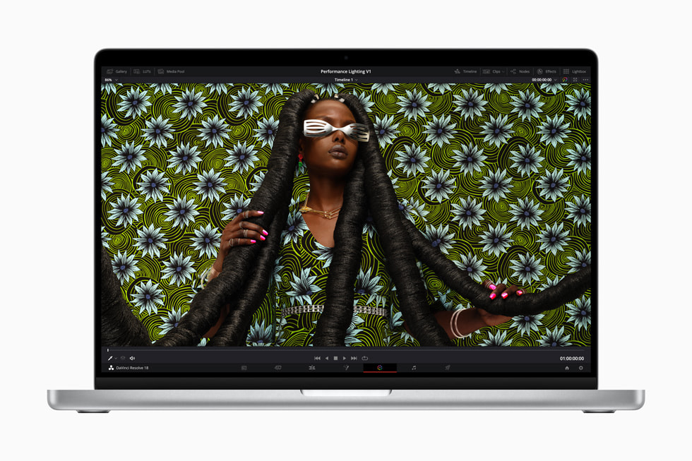 MacBook Pro’da DaVinci Resolve uygulaması.