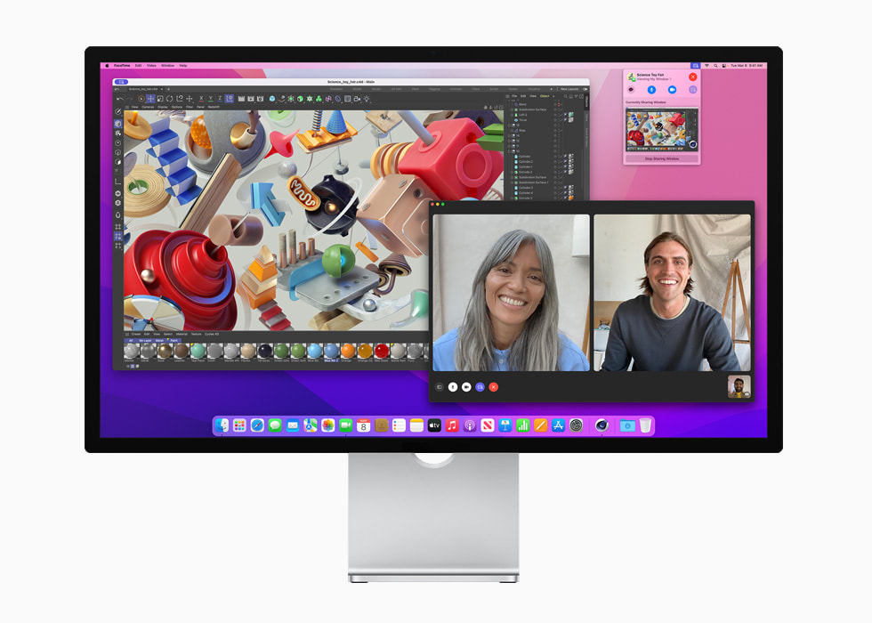 たくさんのウィンドウを開いたMac Studio。