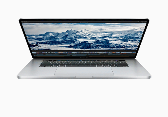 배터리를 보여주는 MacBook Pro.
