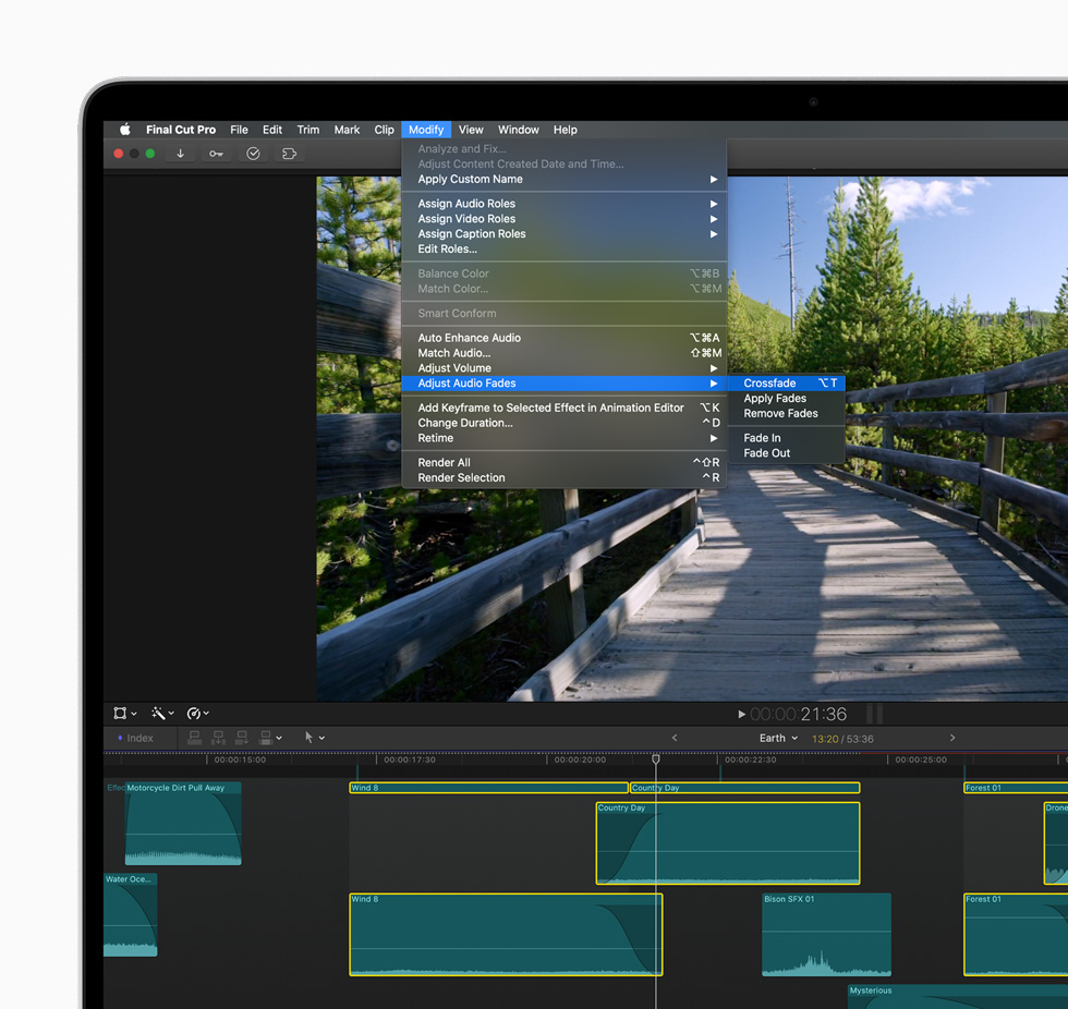 Final Cut Pro’daki yeni editoryal iş akışı.