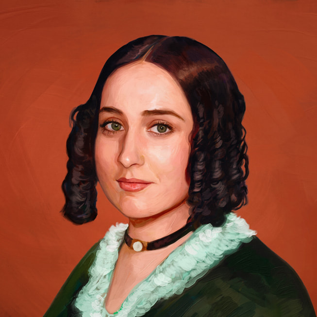 Apple Music Classical için özel olarak yaptırılmış Fanny Mendelssohn portresi.