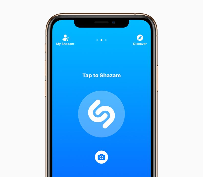 iPhone X’da Shazam için Dokunun ekranı