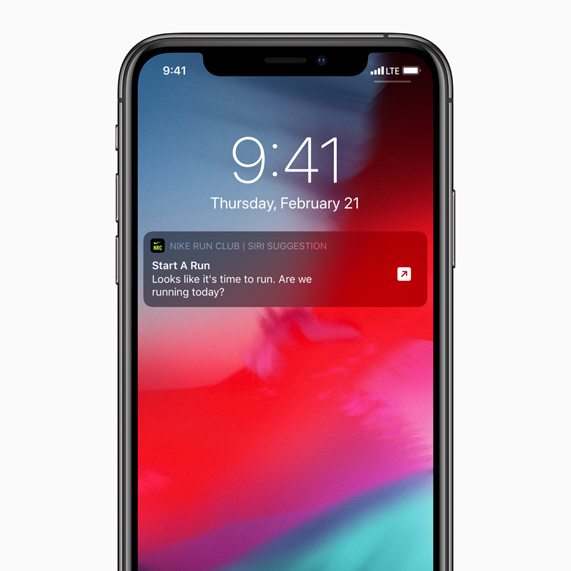 iPhone’da Nike Run Club uygulaması kestirmesi.
