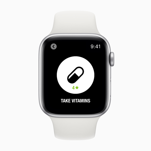 Apple Watch’ta gösterilen “vitaminlerini al” anımsatıcısı.
