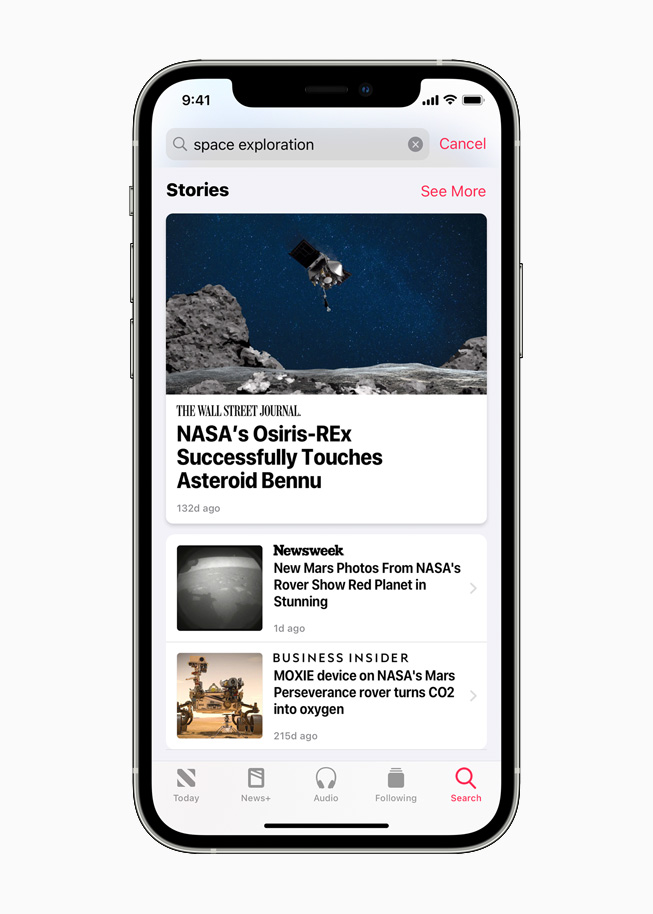 iPhone 12 Pro에서 보는 iOS 14.5의 Apple News+.