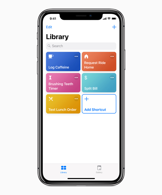 Siri Kısayolları arşiv ekranını gösteren iPhone.