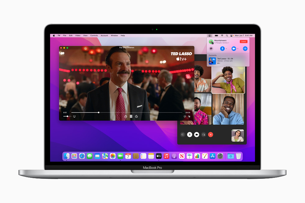 SharePlay 13 inç MacBook Pro’da gösteriliyor.