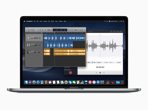 Yeni Apple Sesli Notlar masaüstü araç takımının görüntüsü