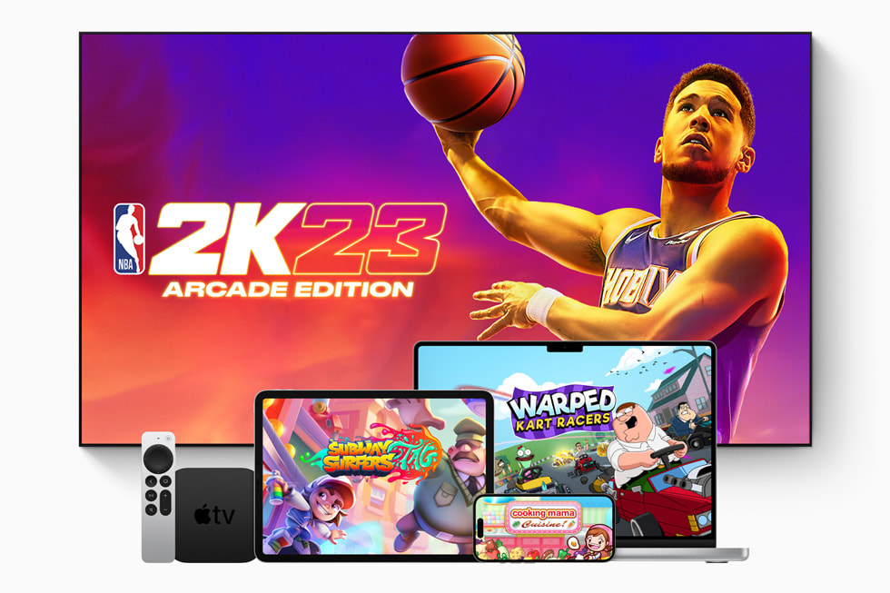 Populära Apple Arcade-spel visas på Apple-enheter.