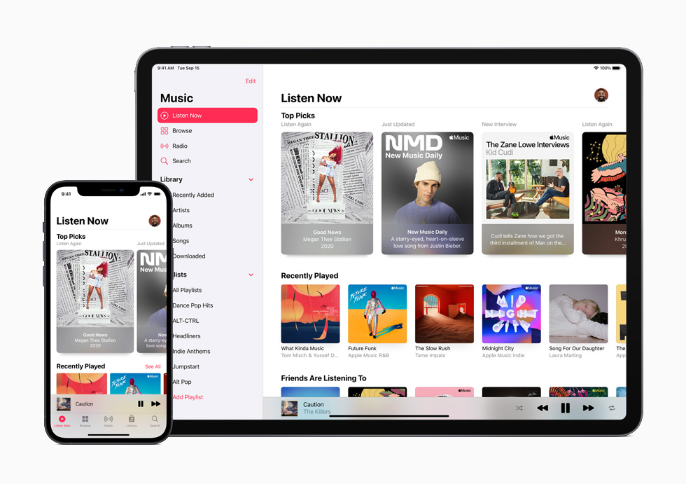 Apple Music’te Şimdi Dinle özelliği. 