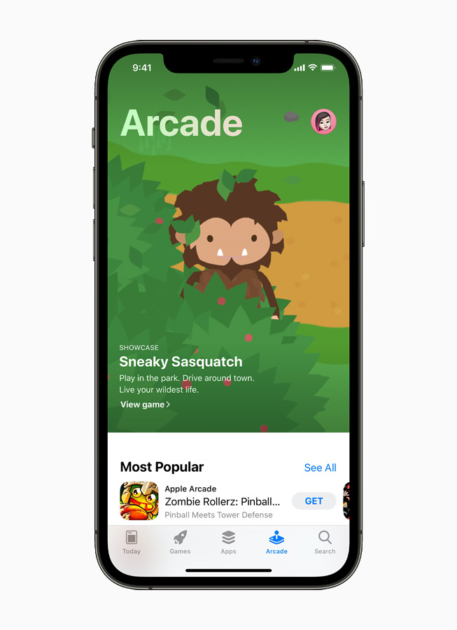 iPhone 12’de Apple Arcade.