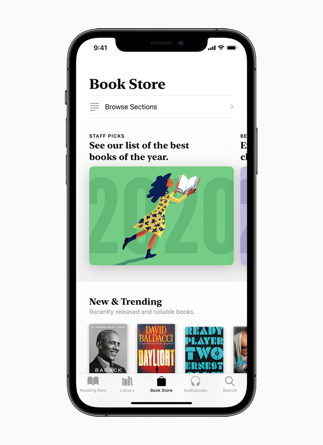 iPhone 12’de Apple Books. 