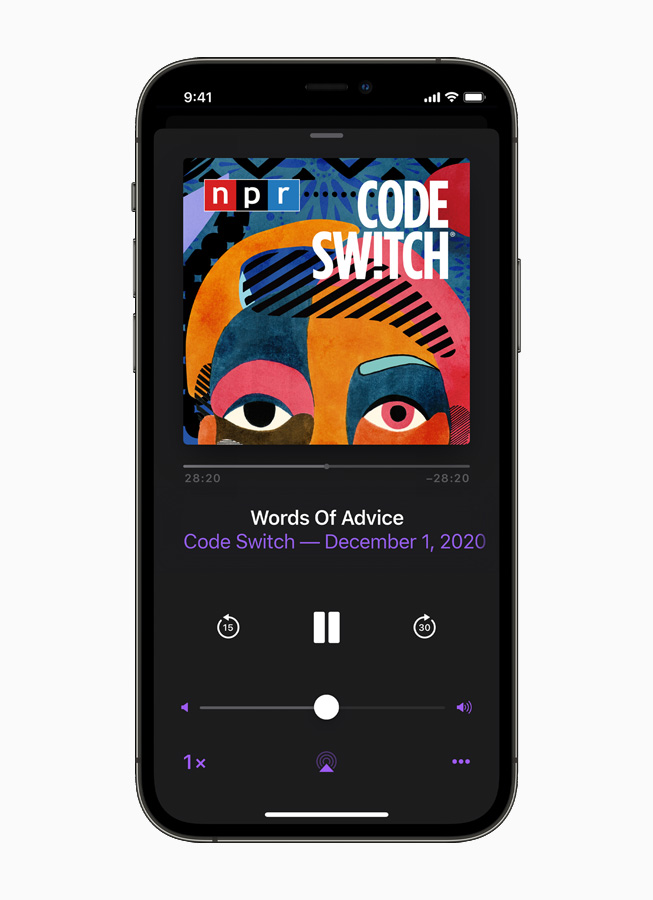 iPhone’da Apple Podcasts. 