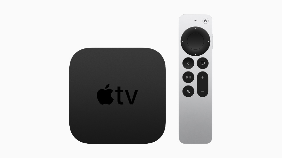 새로운 Apple TV 4K와 Siri Remote.