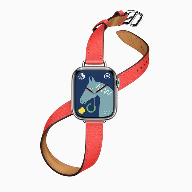 Hermès가 새롭게 선보이는 Apple Watch 럭키 호스 시계 페이스.