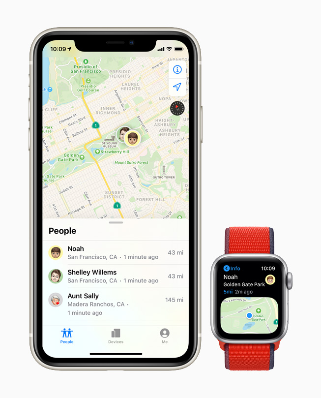 Apple Watch’ta Find People uygulaması. 