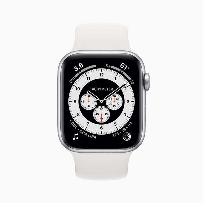 Apple Watch Series 6’da Chronograph Pro kadranı.