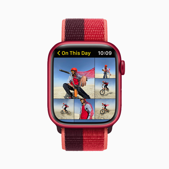 Apple Watch Series 7’de Fotoğraflar uygulaması.