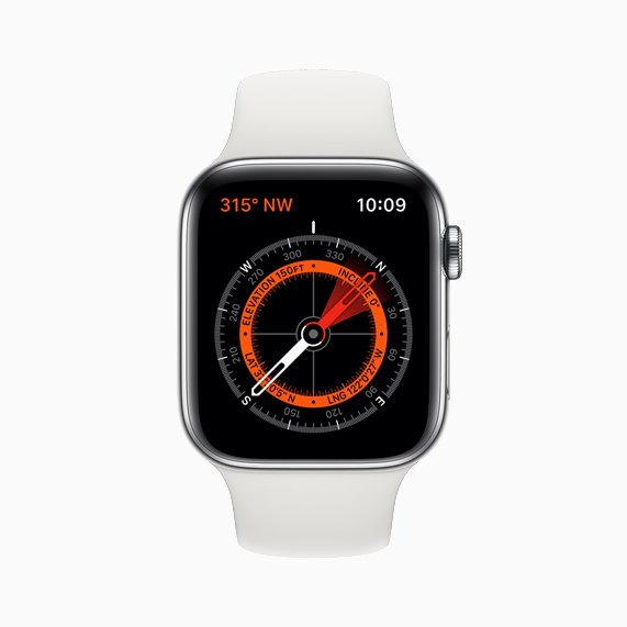 Apple Watch Series 5’te yeni Pusula uygulaması.