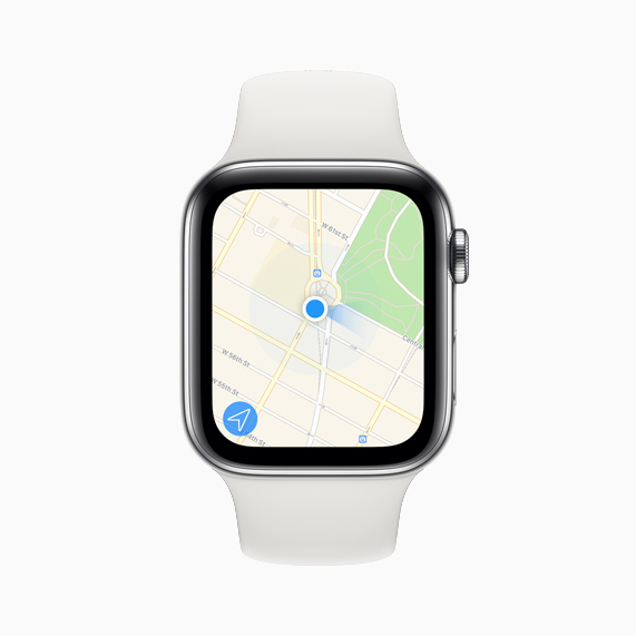 Apple Watch Series 5’te Harita uygulaması.
