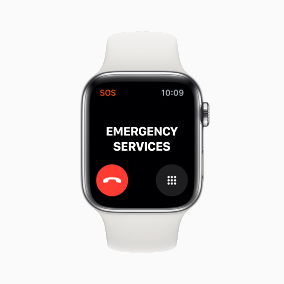 Apple Watch Series 5’te yeni Acil Arama özelliği.