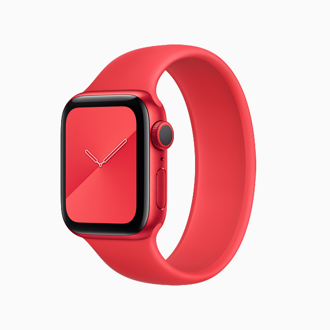 Apple Watch Series 6 (PRODUCT)RED ve uyumlu (PRODUCT)RED Örgü Solo Loop kayış.