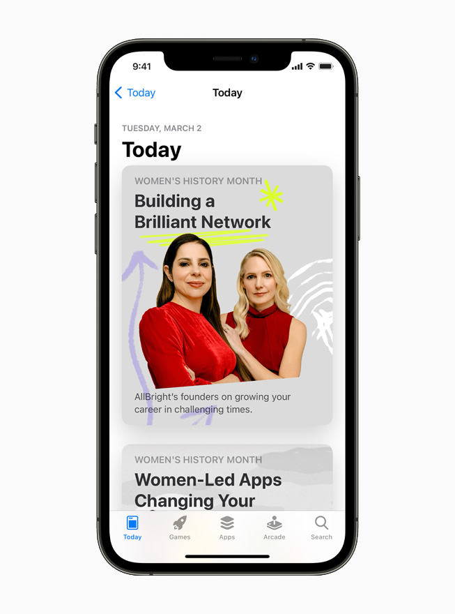 iPhone 12’de App Store.