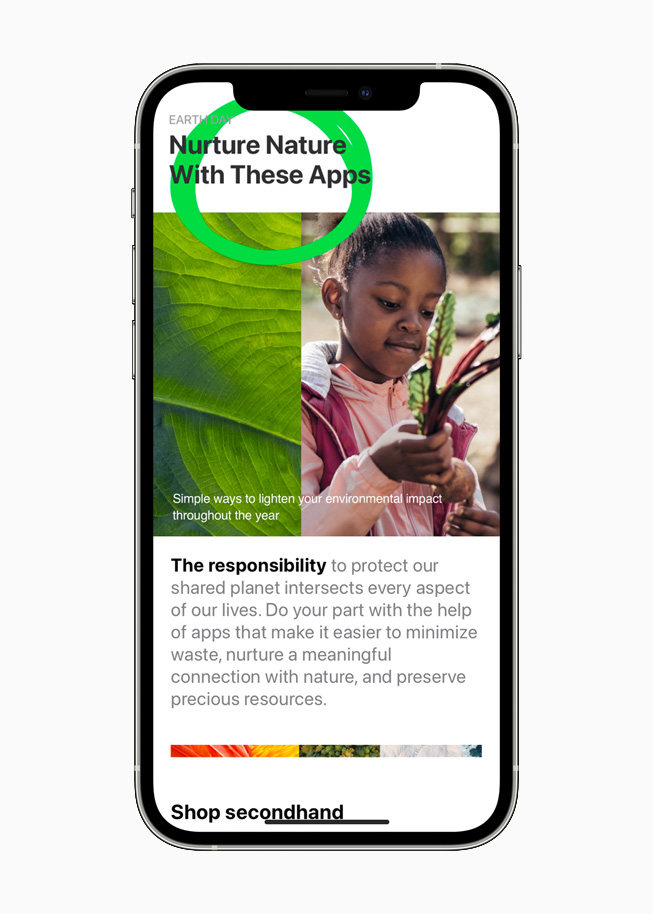 iPhone 12 Pro で表示した App Store で配信中のエコ意識の高いアプリケーション。 