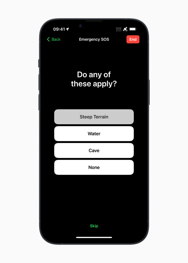 The questionnaire asks users “Do any of these apply?”