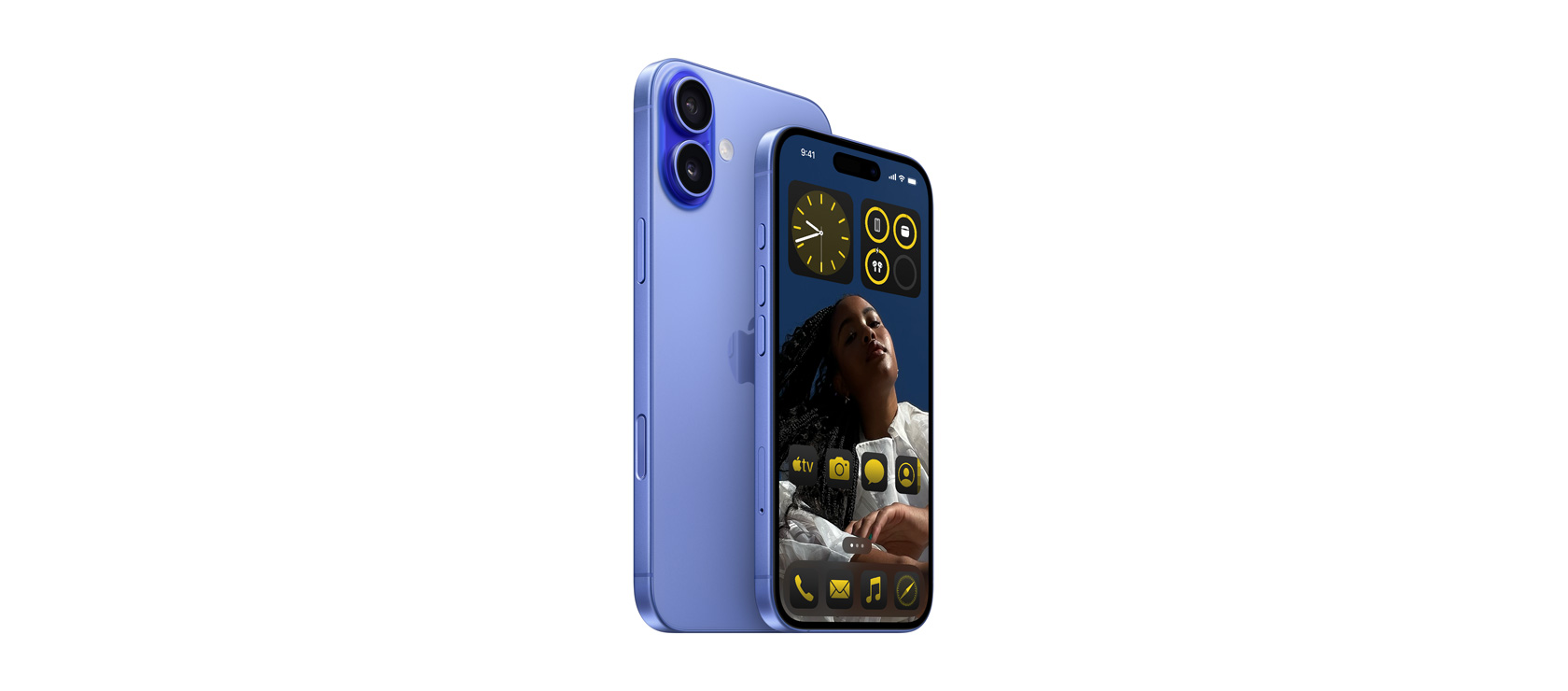 6,7-palcový iPhone 16 Plus a 6,1-palcový iPhone 16 v ultramarínovej farbe