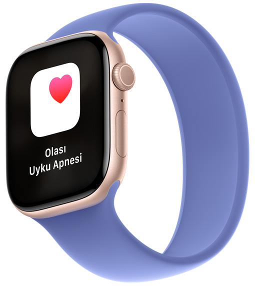 Apple Watch Series 10’da olası uyku apnesi bildirimi gösteriliyor.