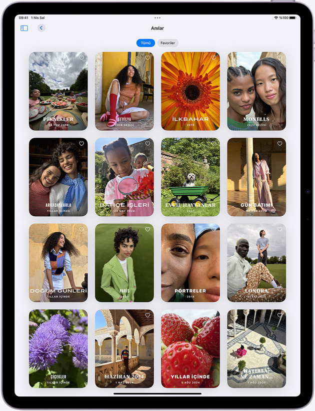 iPad Air’de Fotoğraflar uygulaması