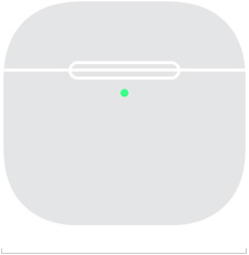 Illustration of AirPods 5 charging case showing the front width of 50.1 mm.