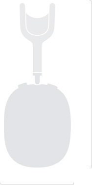 Hình minh họa AirPods Max chụp từ mặt bên thể hiện chiều cao là 7,37 inch và chiều rộng là 3,28 inch.