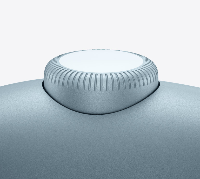 AirPods Max 2 Kopfhörer, Farbe Blau, Detailansicht der Digital Crown