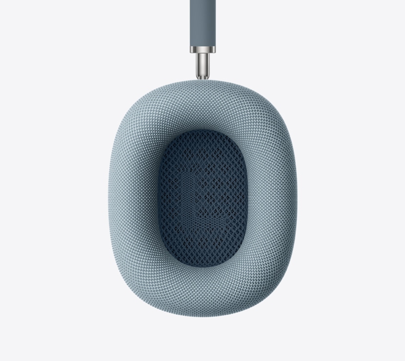 AirPods Max 2 Kopfhörer, Farbe Blau, Detailansicht des Innenbereichs des Ohrpolsters